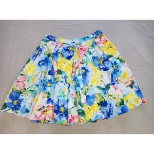 Polo Ralph Lauren Girls Pleated Floral Lined Skirt Bright Flowers Spring 16